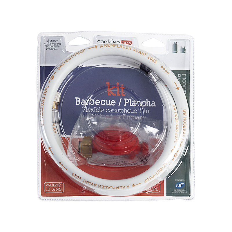 Kit Barbecue Et Plancha Propane - Flexible 1m 10 Ans + Dét. Propane - Favex